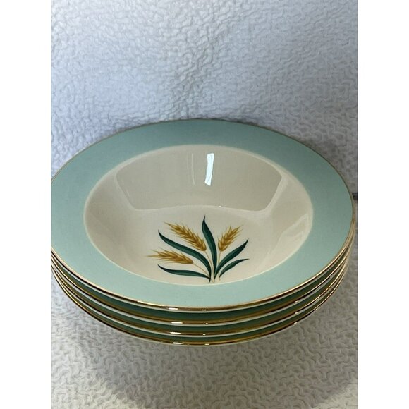 International Viking Wheat Aqua Berry Fruit Sauce Bowl Set Of 4 - Picture 6 of 6